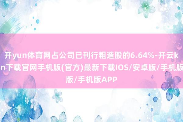 開yun體育網(wǎng)占公司已刊行粗造股的6.64%-開云kaiyun下載官網(wǎng)手機(jī)版(官方)最新下載IOS/安卓版/手機(jī)版APP