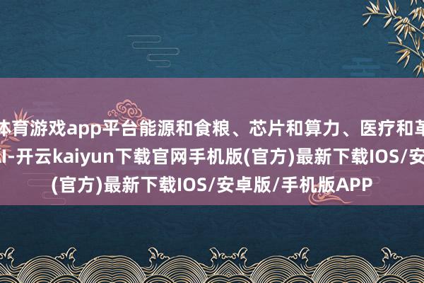 體育游戲app平臺能源和食糧、芯片和算力、醫療和革命藥、自動化和AI-開云kaiyun下載官網手機版(官方)最新下載IOS/安卓版/手機版APP
