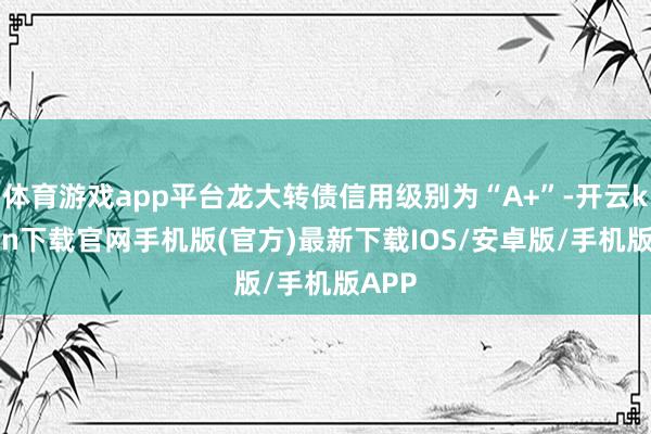 體育游戲app平臺龍大轉債信用級別為“A+”-開云kaiyun下載官網手機版(官方)最新下載IOS/安卓版/手機版APP