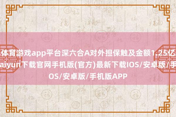 體育游戲app平臺深六合A對外擔保觸及金額1.25億元-開云kaiyun下載官網(wǎng)手機版(官方)最新下載IOS/安卓版/手機版APP